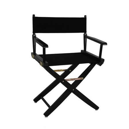 Doba-Bnt 206-02-032-15 18 in. Extra-Wide Premium Directors Chair, Black Frame with Black Color Cover SA3286685